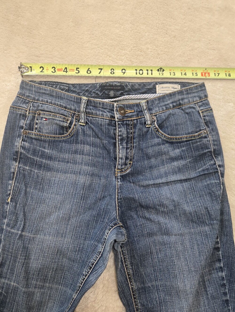 Tommy Hilfiger Vintage Y2K American Hope Classic Rise Bootcut Jeans, 10 - Picture 3 of 6